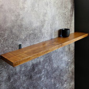 DVK Полиця Настінна Лофт 120х15х3.6см Rustic Сосна покрита оліями колір Дуб 1шт., Дуб