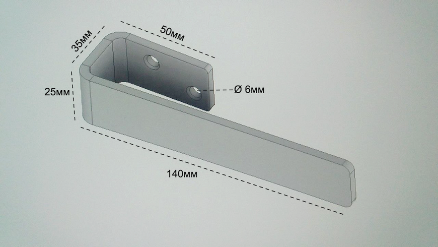 Мебельная Ручка Лофт DVK140 Черный, Чорний